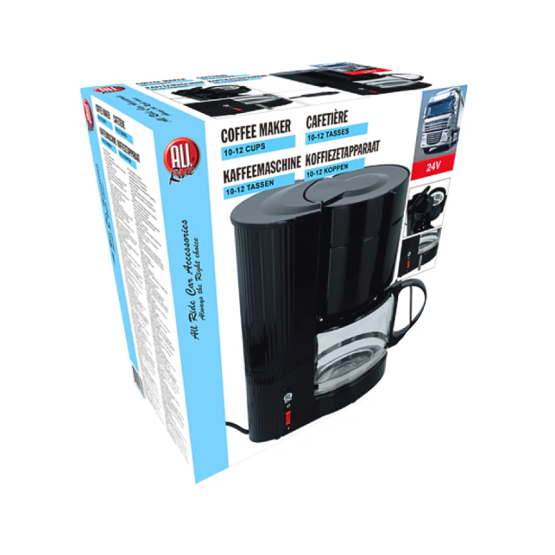 All Ride 24V Koffiezetapparaat β 10 tot 12 koppen filterkoffie voor onderweg!