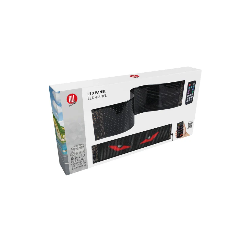 ALL RIDE Flexibel LED Displaypaneel USB β Programmeerbaar RGB LED Bord 590x120mm