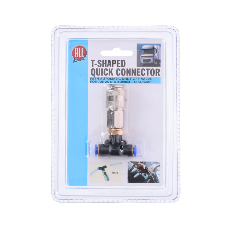 ALL RIDE T-stuk Snelkoppeling 6mm – Pneumatische Luchtslang Koppeling
