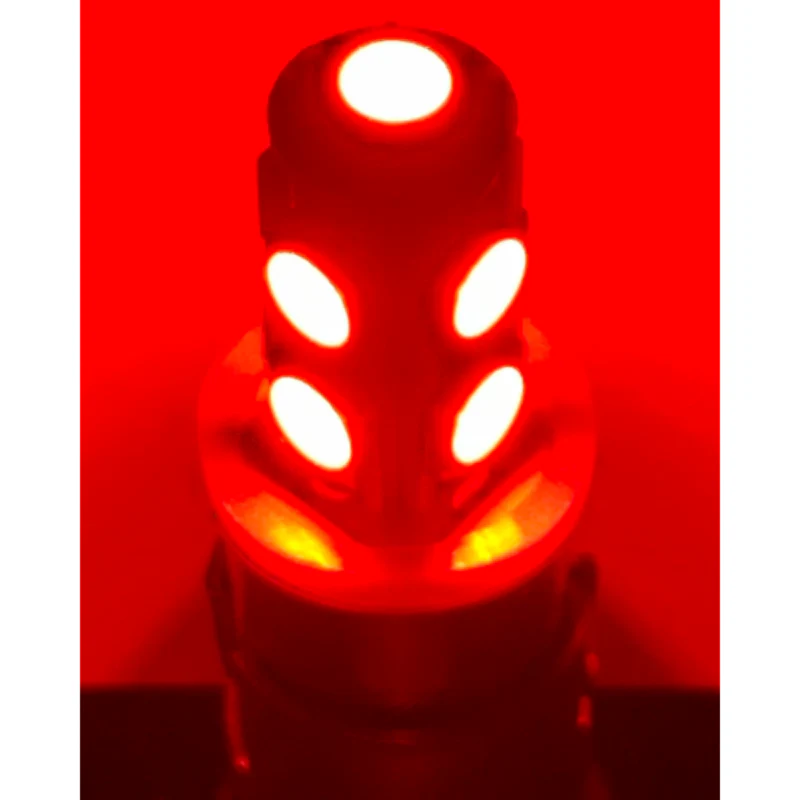 BA15s 9 LED Rood 12–32 Volt – Set van 2 - Image 2