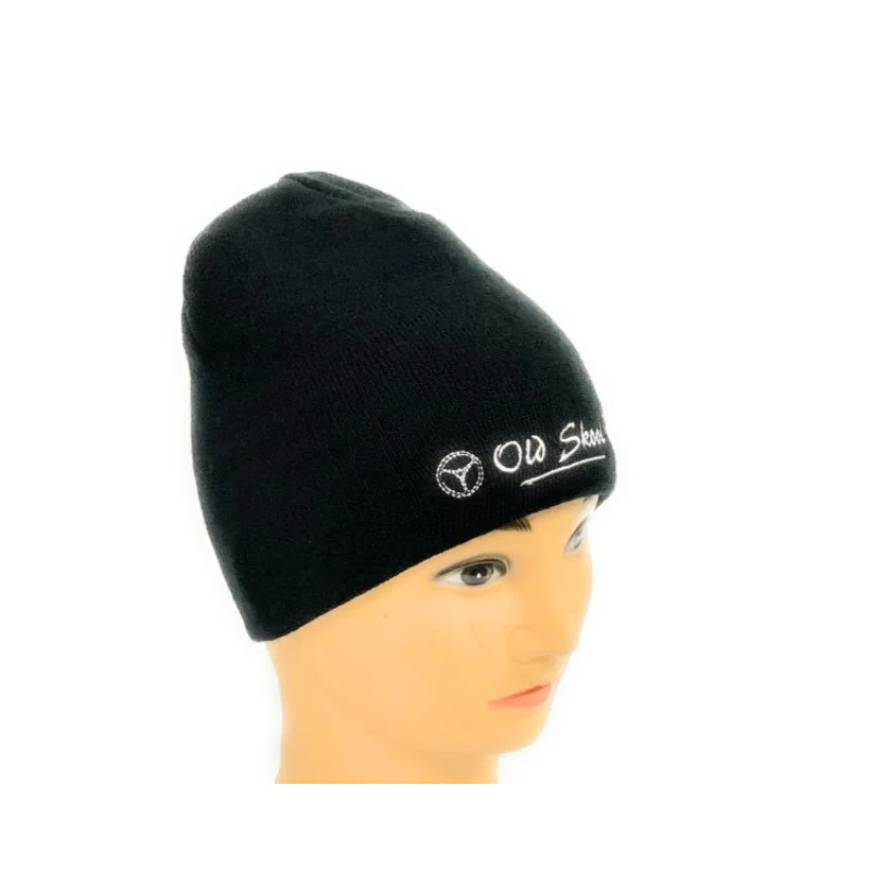 Beanie Hat Old Skool met Geborduurd Logo – Zwarte Trucker Muts - Image 2