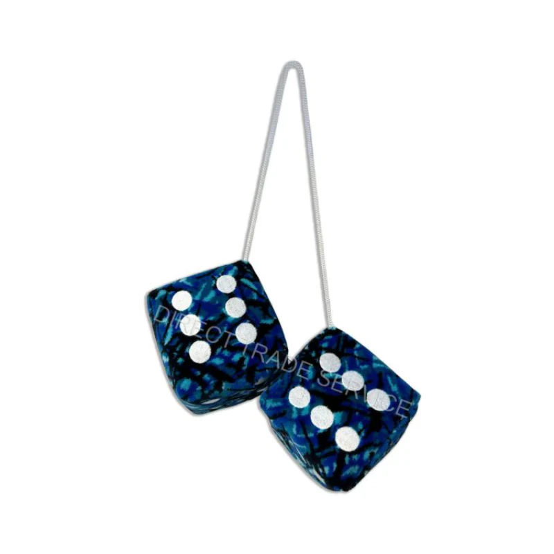 Danish Pluche Dobbelstenen 10x10 cm – Truck Interieur Accessoire - Image 3