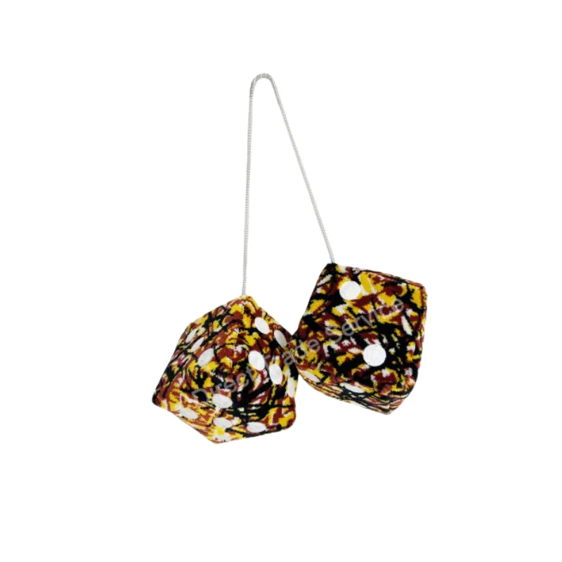 Danish Pluche Dobbelstenen 10x10 cm – Truck Interieur Accessoire - Image 5