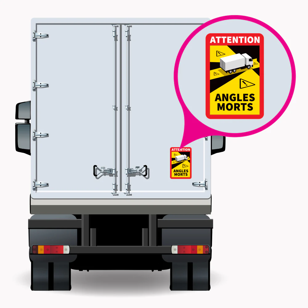 Dode hoek - Attention Angles Morts Vrachtwagen Sticker - Image 2