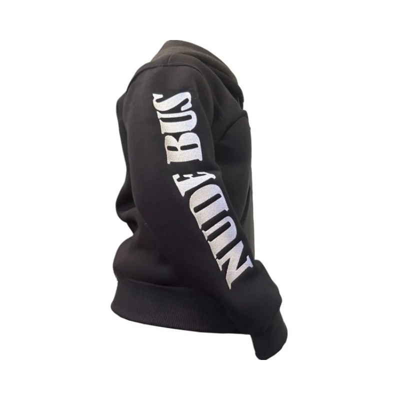 Hoodie-Vest met Geborduurd Logo Nude Bus Club – Zwart | S t/m 3XL - Image 3