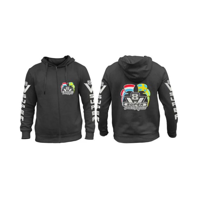 Hoodie-Vest met Geborduurd Logo Swedish Perfection – Zwart | S t/m 3XL