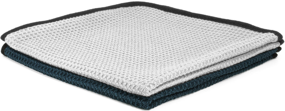 GL Brilliant 400GSM Glass Towel Silver & Grey (2-Pack) - Image 3