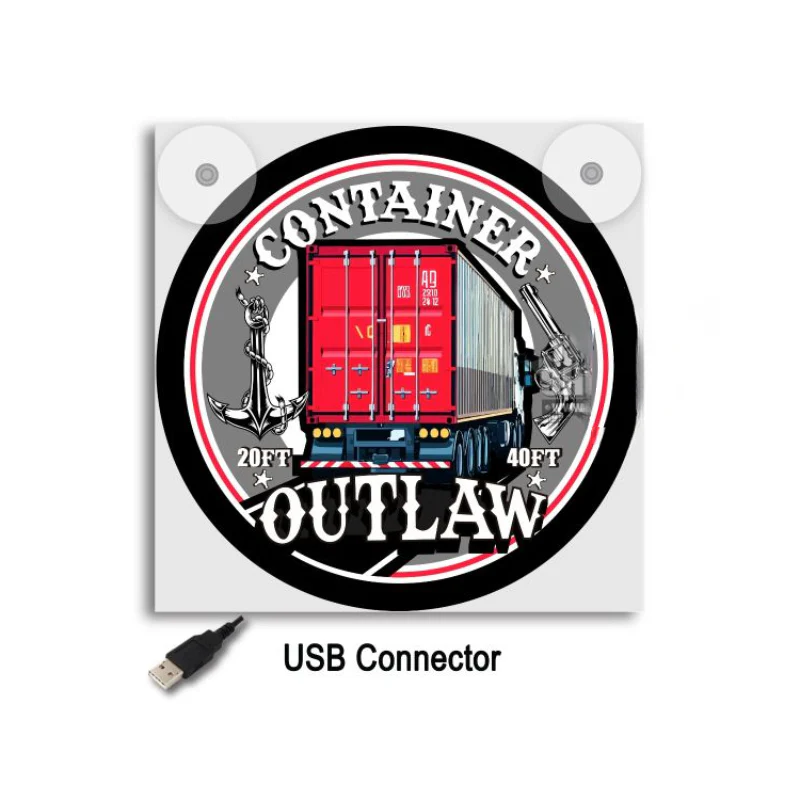 Lichtbakje de Luxe Container Red | 5V USB & USB-C Cabineverlichting 17x17 cm - Image 3