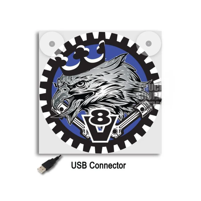 Lichtbakje de Luxe Eagle King of the Road Blue – 5V USB & USB-C Cabineverlichting 17x17 cm - Image 2