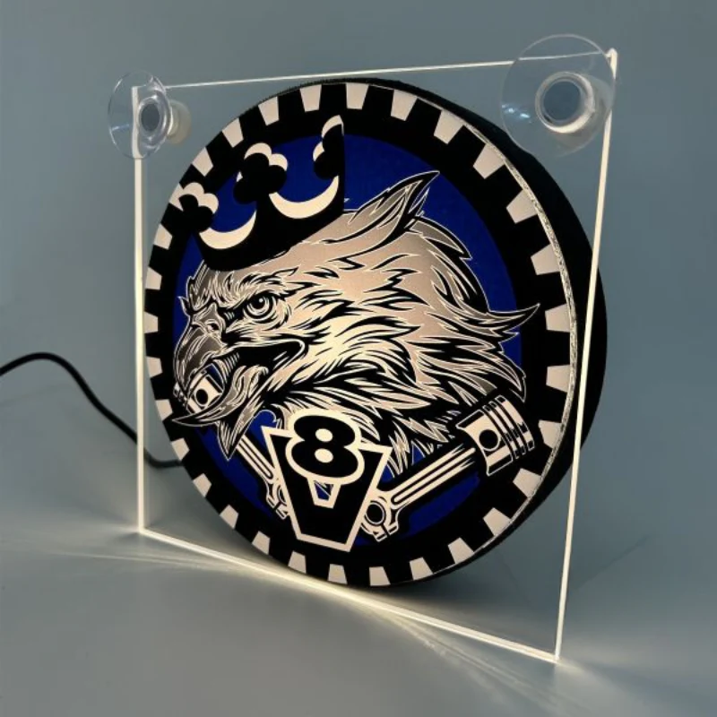 Lichtbakje de Luxe Eagle King of the Road Blue – 5V USB & USB-C Cabineverlichting 17x17 cm - Image 3