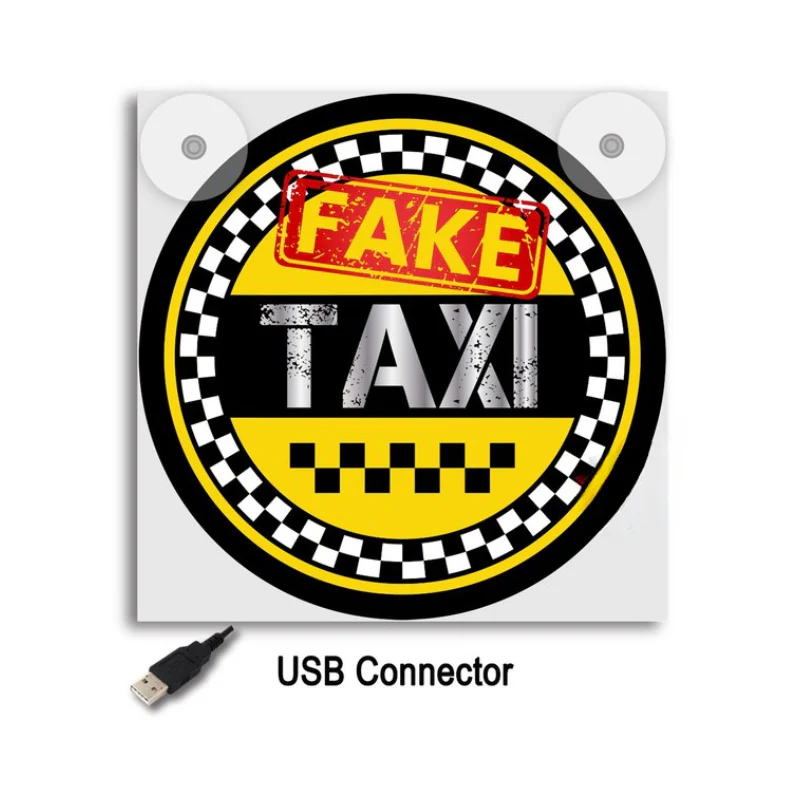 Lichtbakje de Luxe Fake Taxi – 5V USB Cabineverlichting 17x17 cm - Image 2
