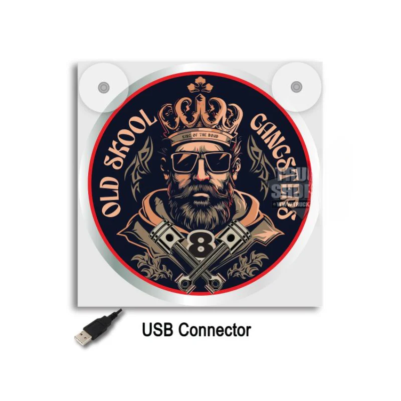 Lichtbakje de Luxe King-Gangsters – 5V USB & USB-C Cabineverlichting 17x17 cm - Image 2