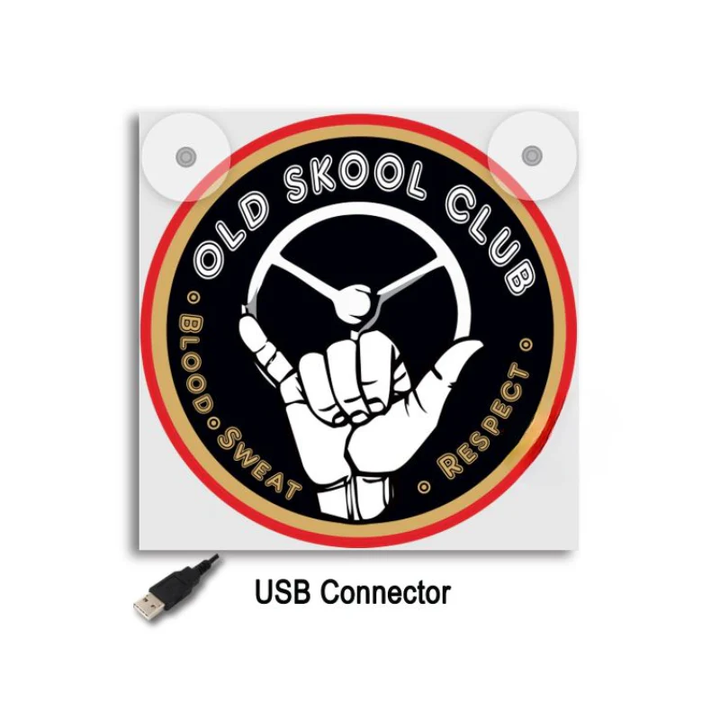 Lichtbakje de Luxe Old Skool Club – 5V USB & USB-C Cabineverlichting 17x17 cm - Image 2