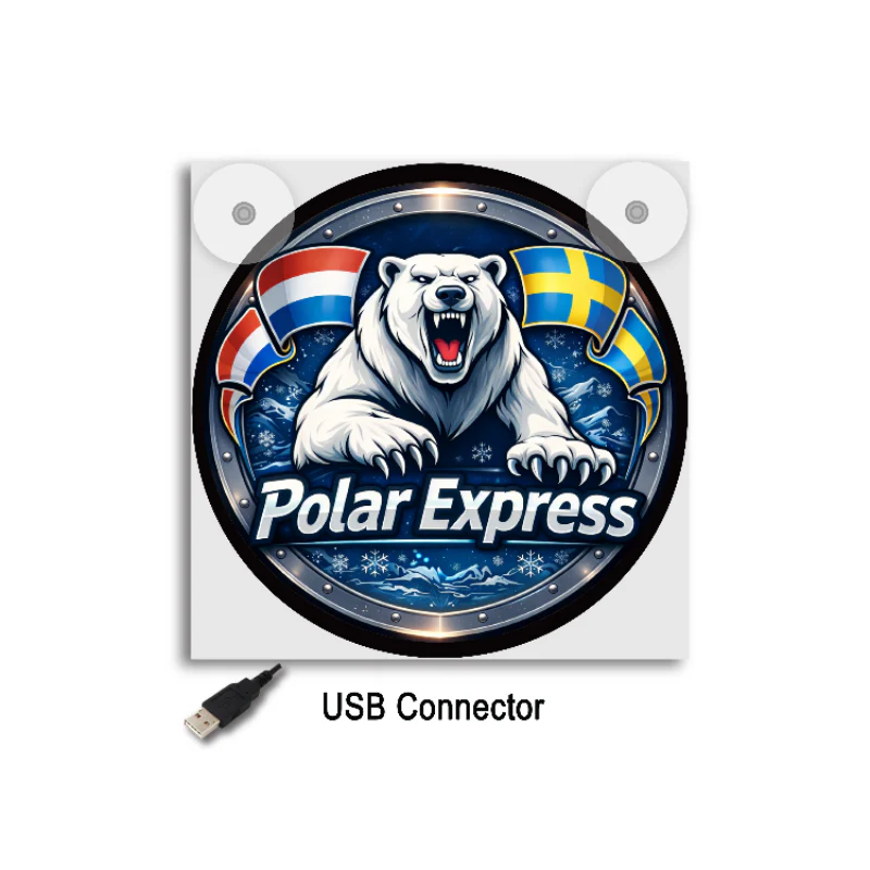 Lichtbakje de Luxe Polar Expresse Bear β 5V USB & USB-C Cabineverlichting 17x17 cm - Image 3