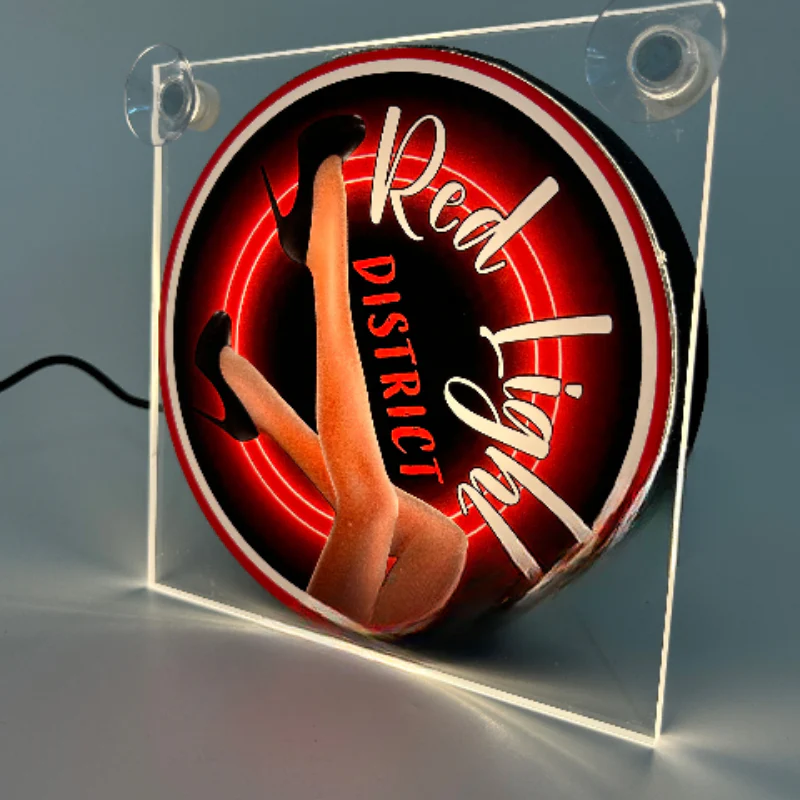 Lichtbakje de Luxe Red Light District – 5V USB & USB-C Cabineverlichting 17x17 cm - Image 2