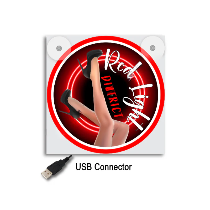 Lichtbakje de Luxe Red Light District – 5V USB & USB-C Cabineverlichting 17x17 cm - Image 3