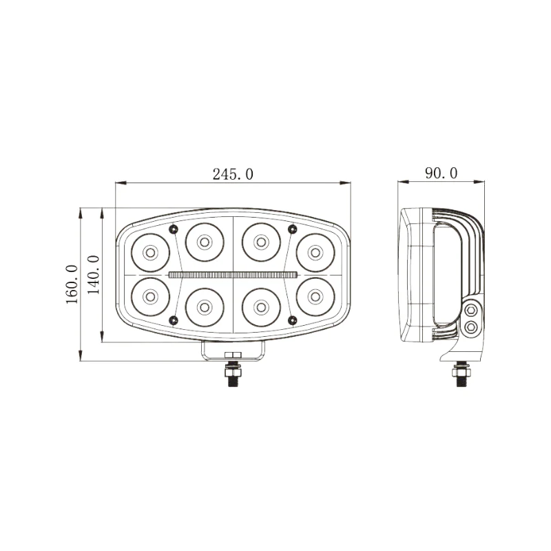 SKYLED Jumbo Octan Black LED Verstraler 80W – Wit/Oranje Positielicht - Image 7