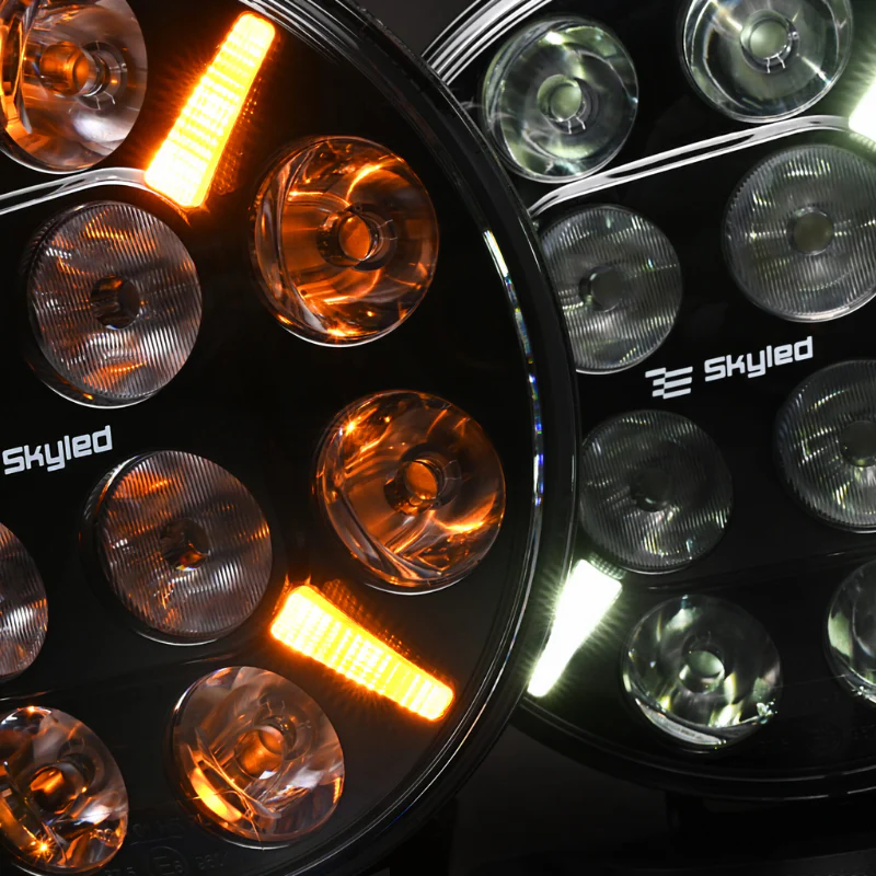 SKYLED Jupiter+ 9X 9 Inch LED Verstraler 120W – Wit/Amber Positielicht - Image 4